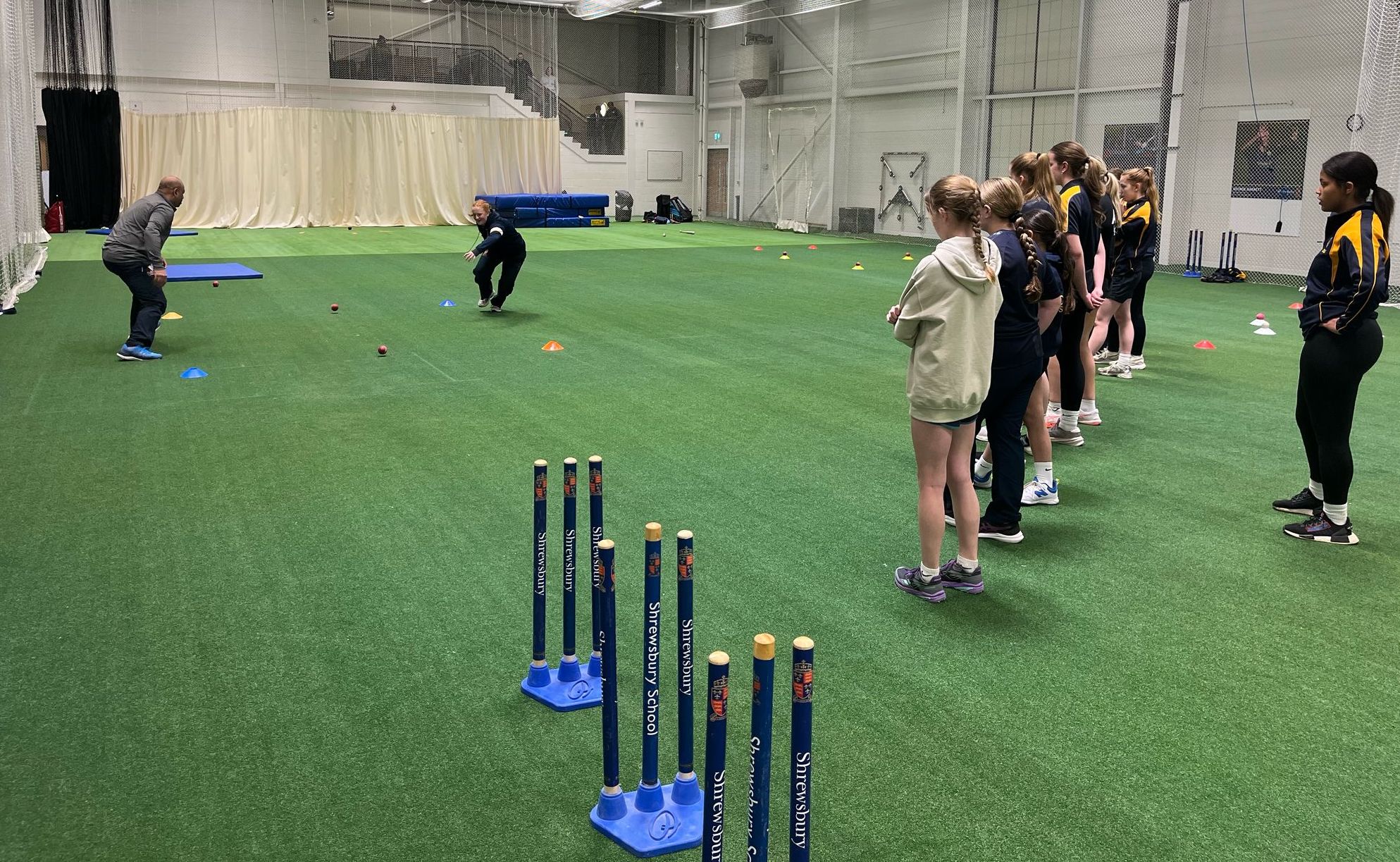 Fielding skills session for County Age Group girls