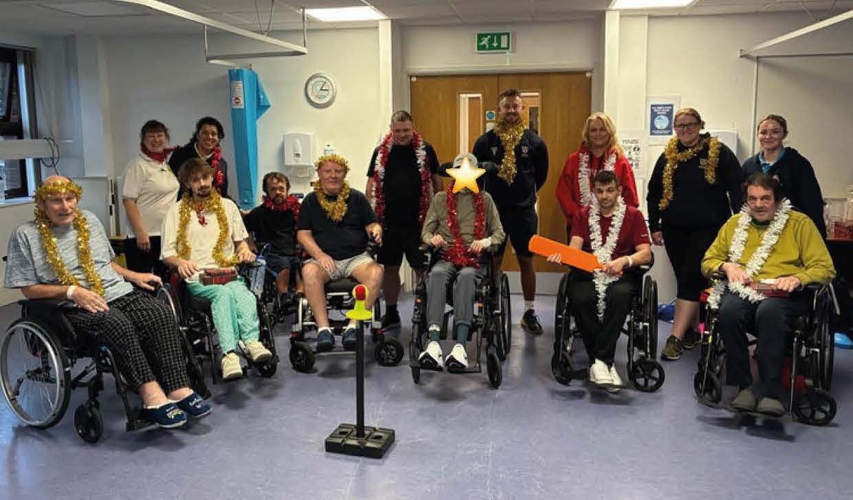 Cricket fun at Gobowen spinal clinic